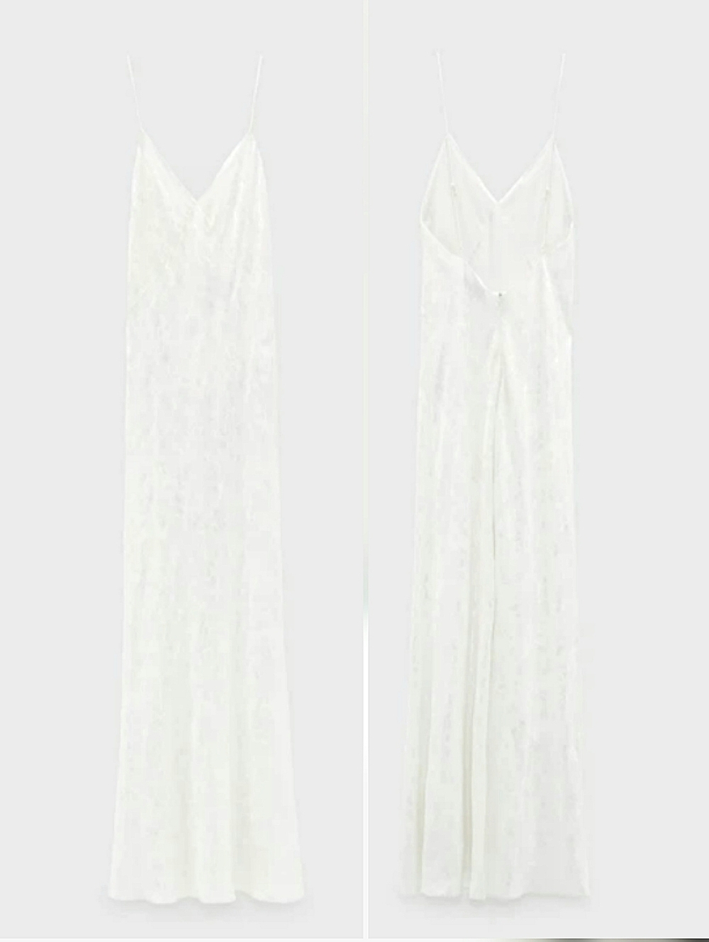 Zara Jacquard Floral Maxi Dress Low Back - Picture 5 of 13